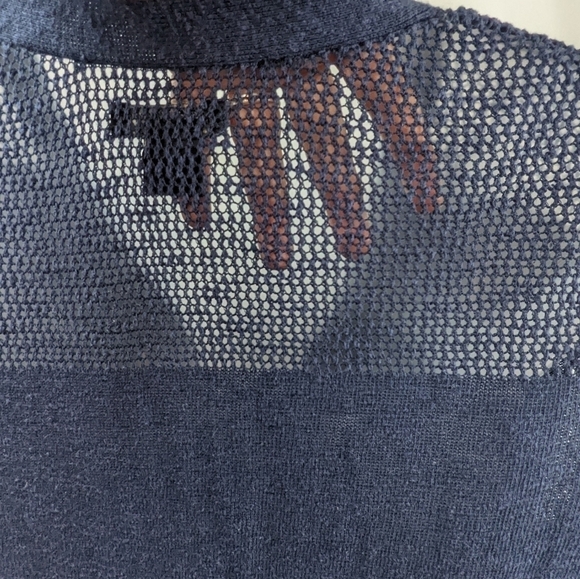 Lucky Brand Burnout Open Knit Cardigan Sz S - Picture 7 of 11